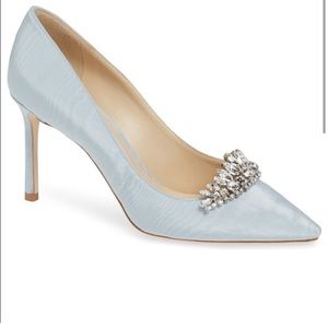 Jimmy Choo baby blue wedding shoes